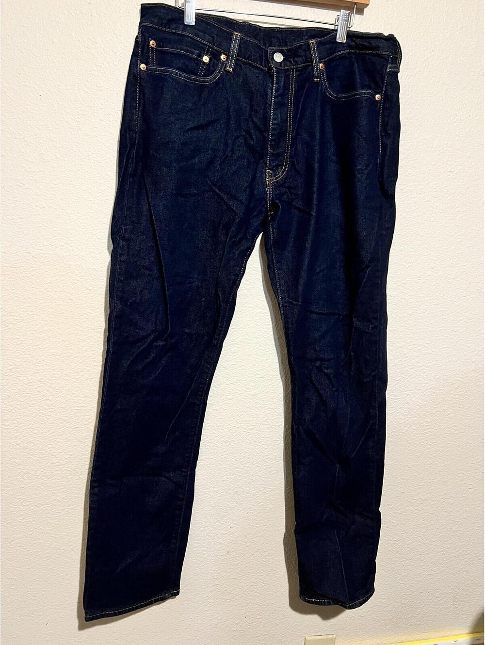 Levi's 514 Straight Fit Jeans W36 L32 Dark Blue Denim